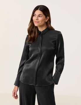 GERRY WEBER Блуза атласная черная