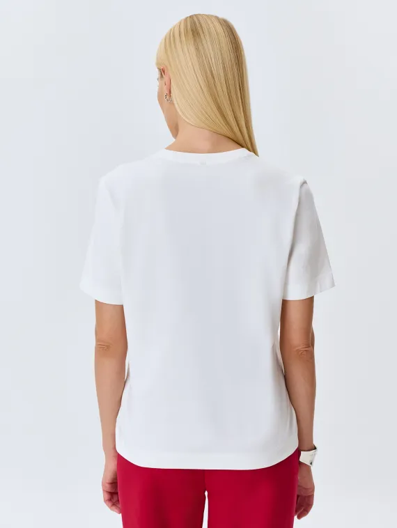 BULMER Белая футболка с шрифтовым принтом