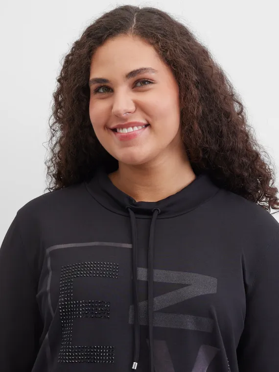 SAMOON Лонгслив с воротником-стойкой