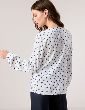 TAIFUN Блуза с принтом в горошек