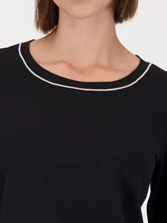 MONARI Лонгслив с длинным рукавом и вязаным воротником