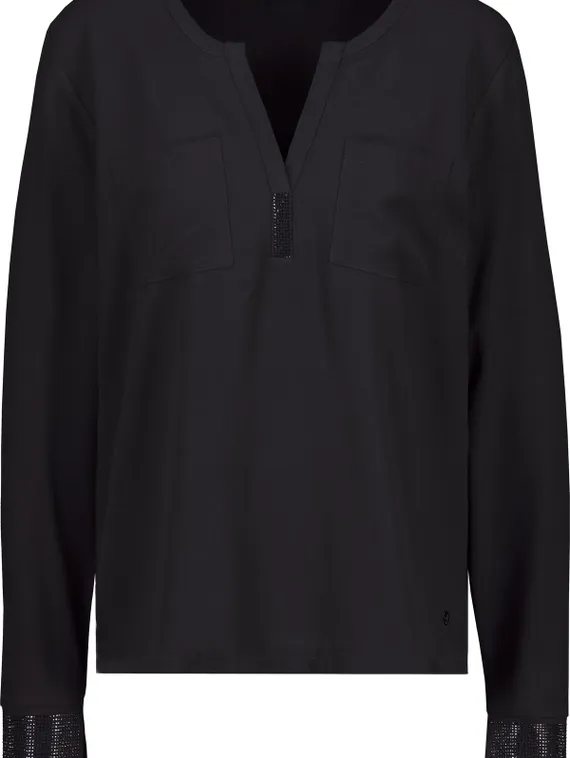 MONARI Креповая блуза со стразами