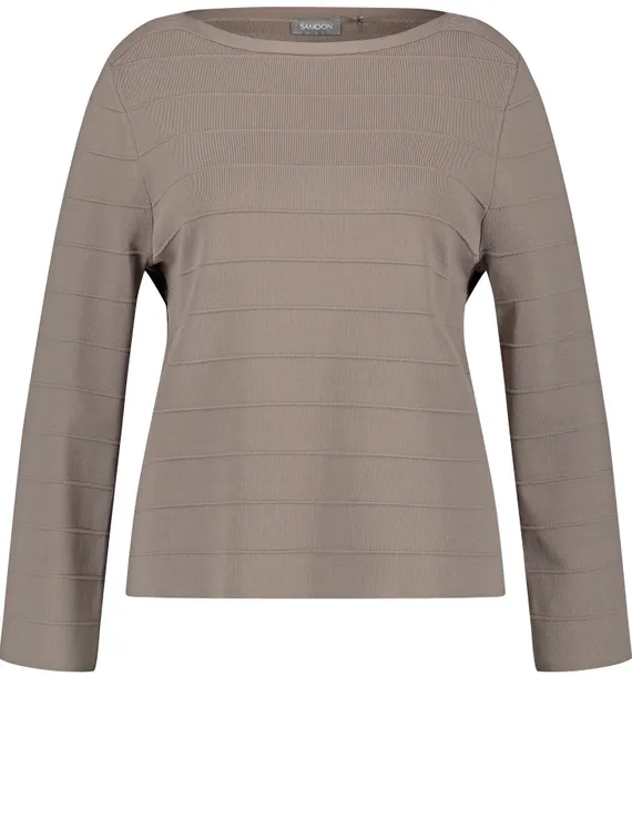 SAMOON Джемпер с полосатой фактурой