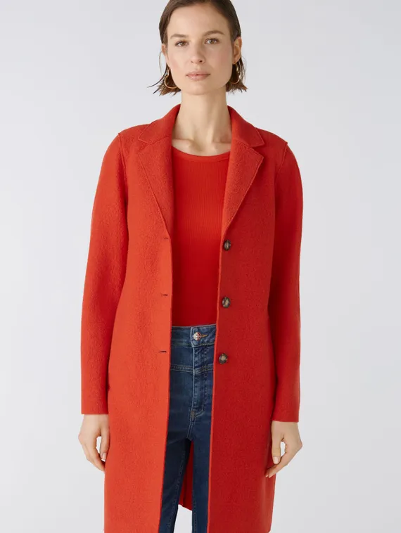 Oui Пальто из чистой шерсти