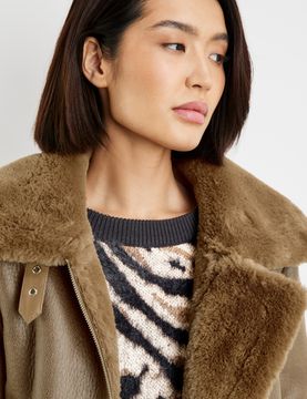 TAIFUN Куртка с искусственным мехом