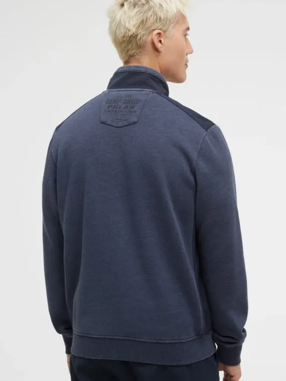 CAMP DAVID Толстовка с принтом темно-синяя