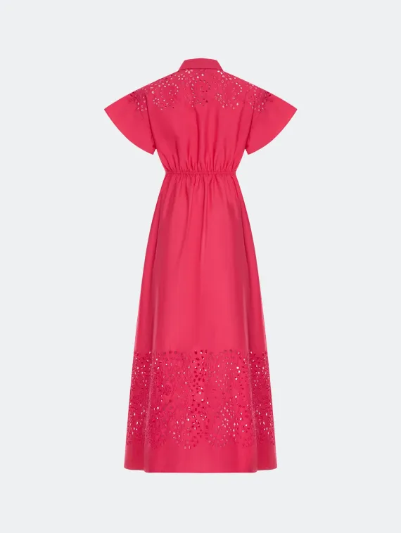 BULMER Яркое платье с вышивкой ришелье