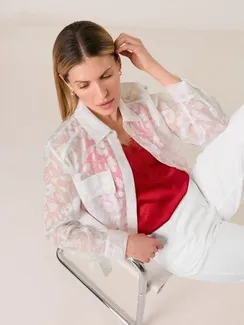 TAIFUN Блуза прозрачная