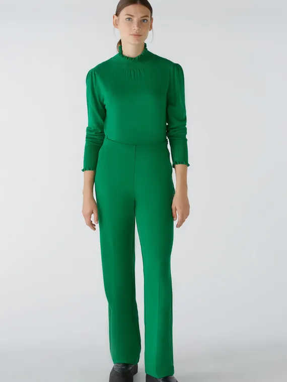 Oui Свитер из смесового хлопка с шелком и кашемиром