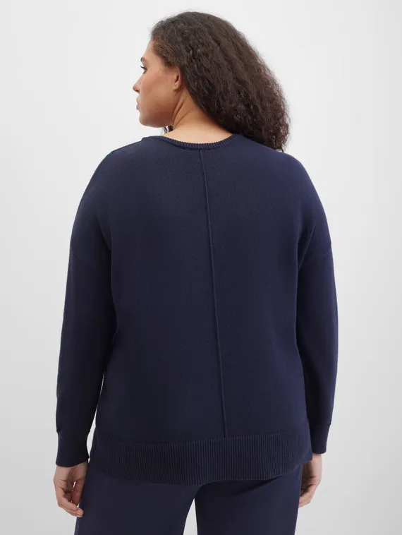 SAMOON Пуловер с цветочным принтом