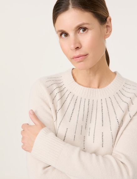 GERRY WEBER Джемпер с декоративными стразами