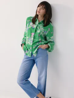 TAIFUN Рубашка из смеси льна и вискозы