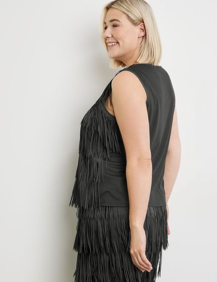 SAMOON Топ с бахромой