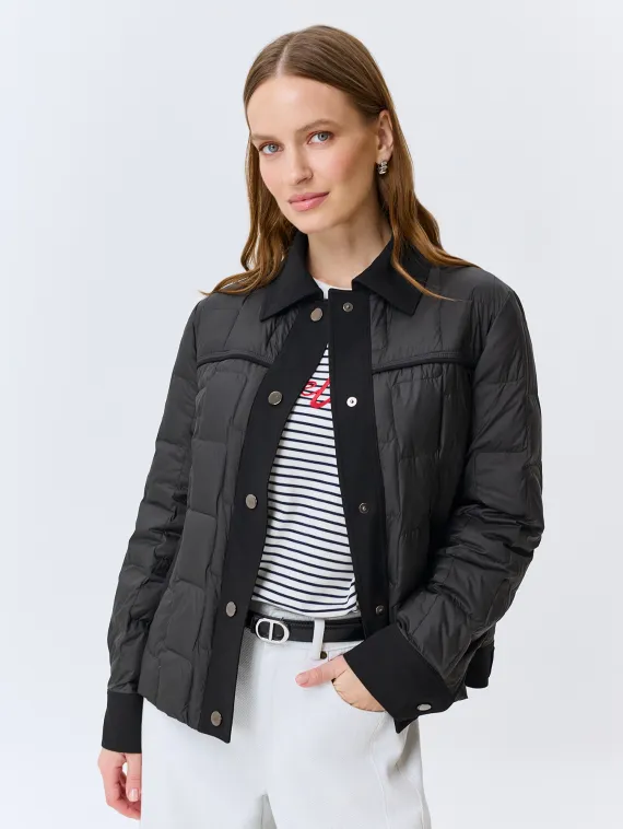 BULMER Стеганая куртка на натуральном утеплителе черная