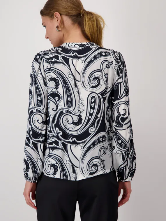 MONARI Блуза вискозная с узором пэйсли
