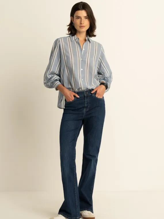 EXPRESSO Блузка в жаккардовую полоску