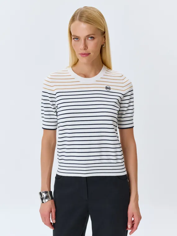 BULMER Джемпер из модала в полоску