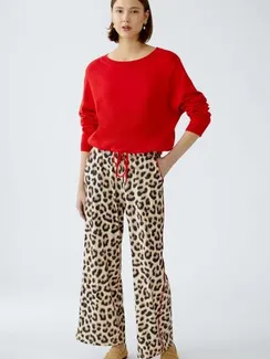 Oui Брюки с леопардовым принтом