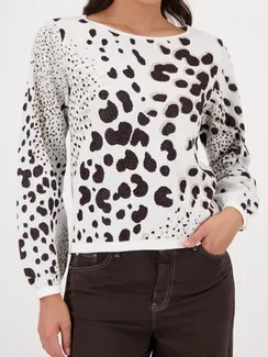 MONARI Джемпер с жаккардовым узором под леопарда