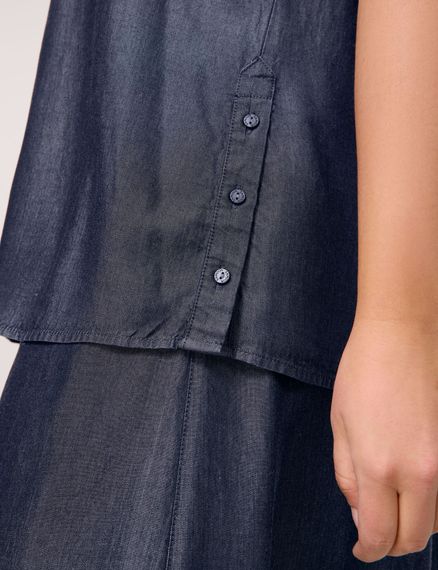 SAMOON Блуза в джинсовом стиле