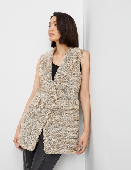 TAIFUN Жилет с блестящими деталями