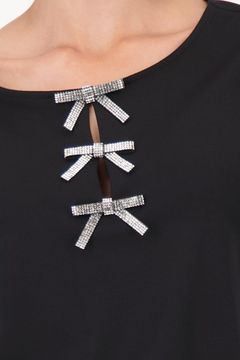 MONARI Толстовка с бантом из страз