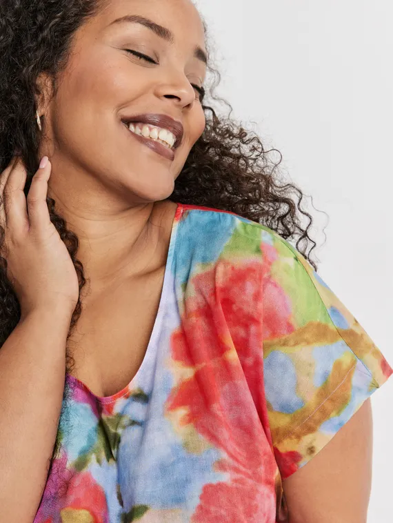 SAMOON Блуза с цветочным принтом