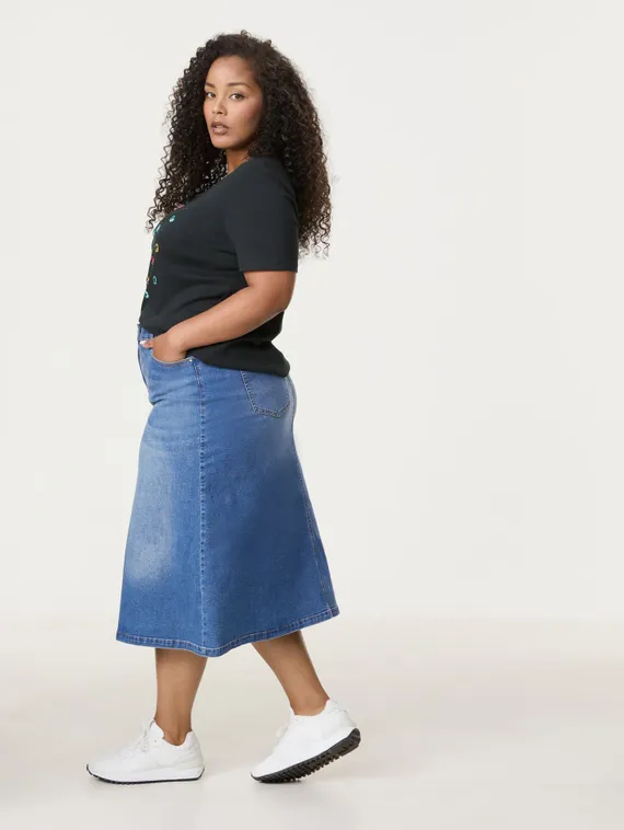 SAMOON Юбка джинсовая