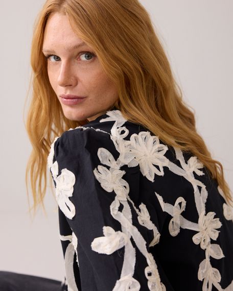 SUMMUM Блузка с цветочной лентой