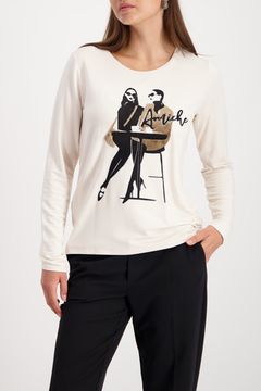 MONARI Лонгслив с меховыми аппликациями