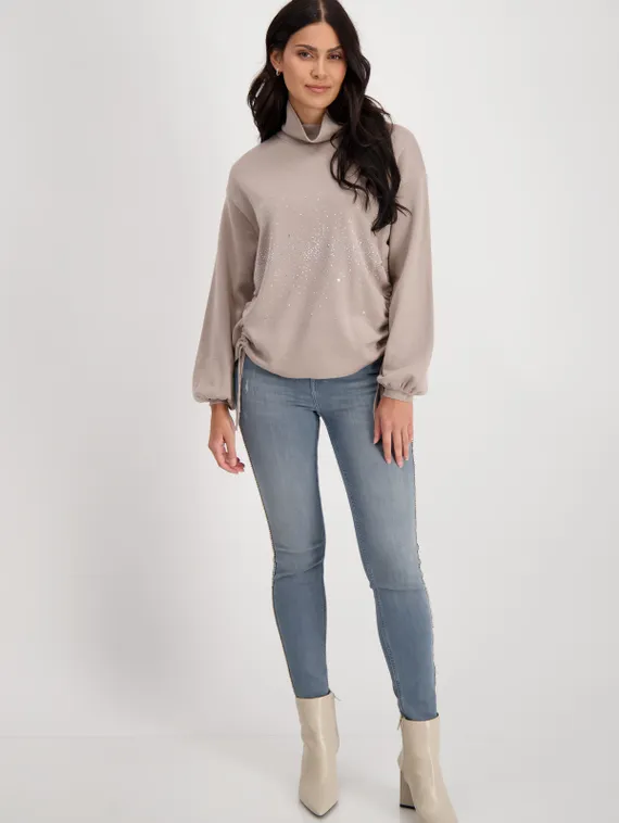 MONARI Джемпер хлопковый с камнями