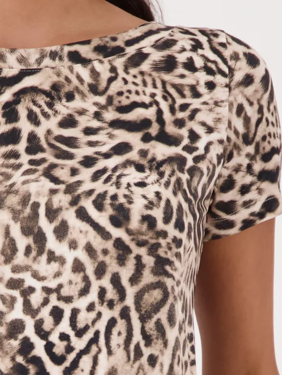 MONARI Футболка из вискозы с леопардовым принтом