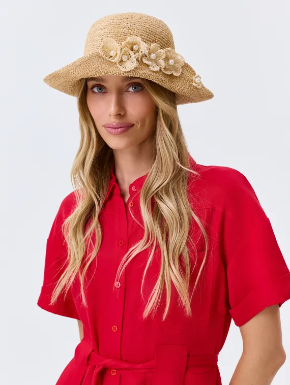 BULMER Шляпа из рафии с декором