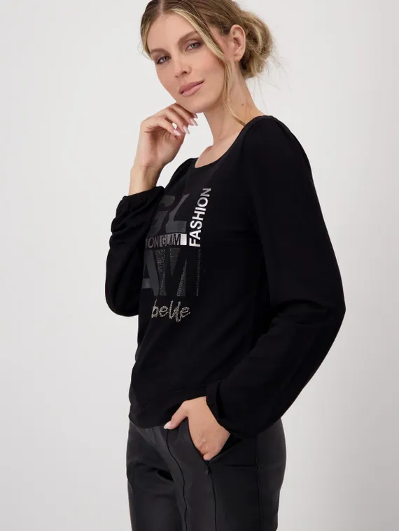 MONARI Футболка черная с надписью