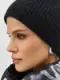 BULMER Шапка в рубчик с ангорой черная
