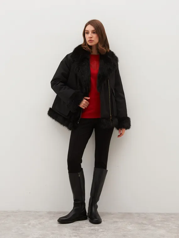 GERRY WEBER Куртка из хлопка с искусственным мехом