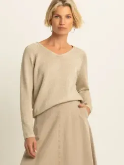 EXPRESSO Свитер с V-вырезом и люрексом