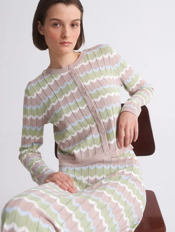 UNQ Юбка вязаная с принтом