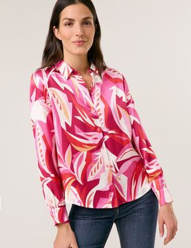 GERRY WEBER Блуза из атласной ткани с принтом