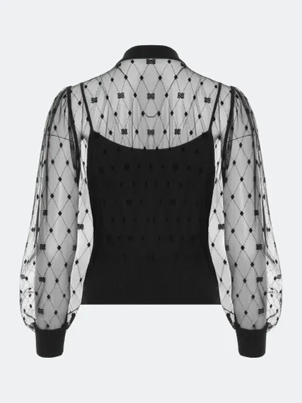 BULMER Бомбер из прозрачной сетки