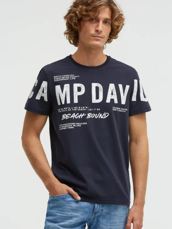 CAMP DAVID Футболка с ярким логотипом