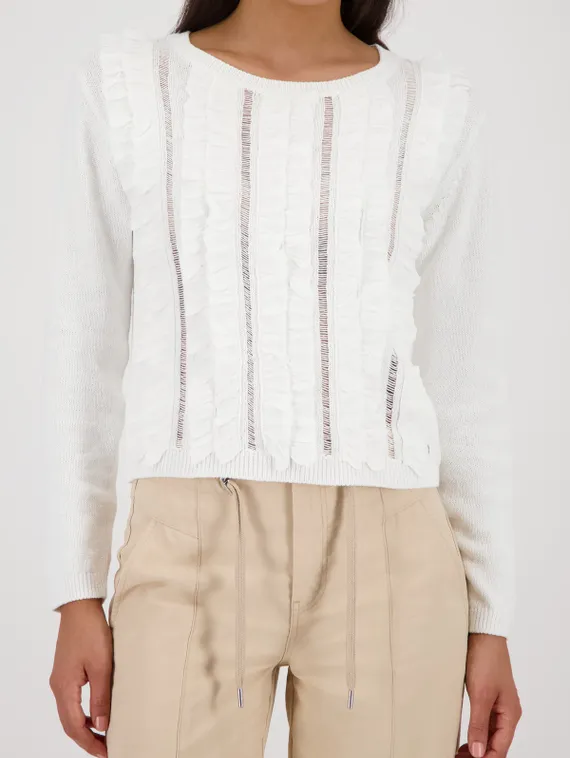 MONARI Вязаный свитер с воланами