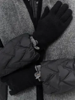 BULMER Вязаные перчатки с контрастной отделкой