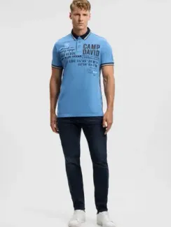 CAMP DAVID Поло из пике с логотипом