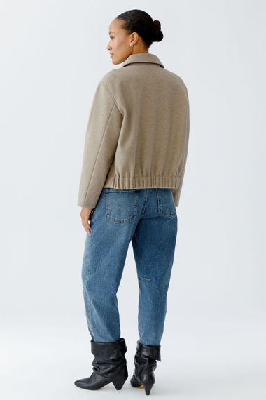 Oui Куртка из ткани с шерстяным эффектом