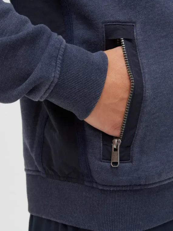 CAMP DAVID Толстовка с принтом темно-синяя