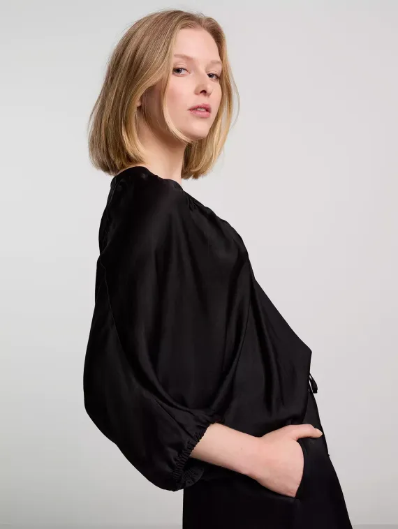 SUMMUM Блуза с рукавами "летучая мышь"