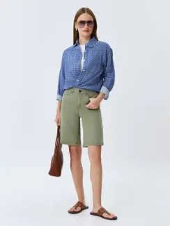 BULMER Оливковые джинсовые бермуды