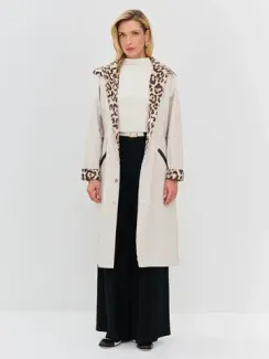 BULMER Плащ с анималистичной отделкой