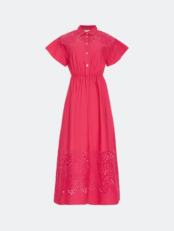 BULMER Яркое платье с вышивкой ришелье